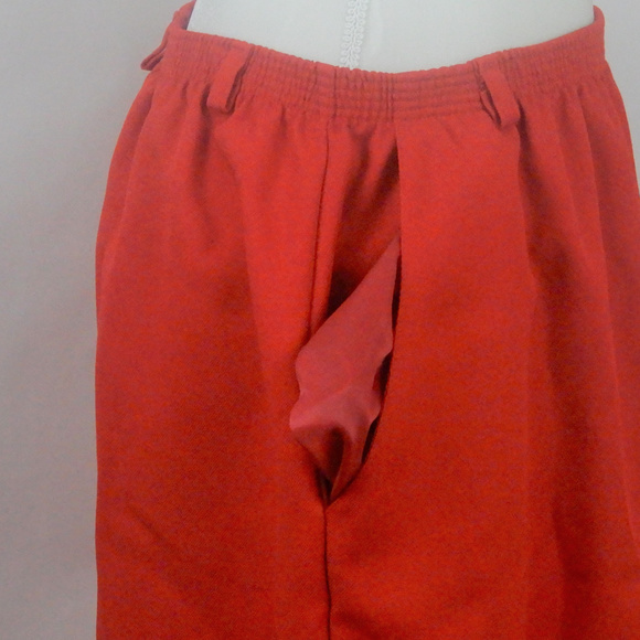 🎂Classic Collection Knee Length Skirt Red Pullon - Picture 3 of 6